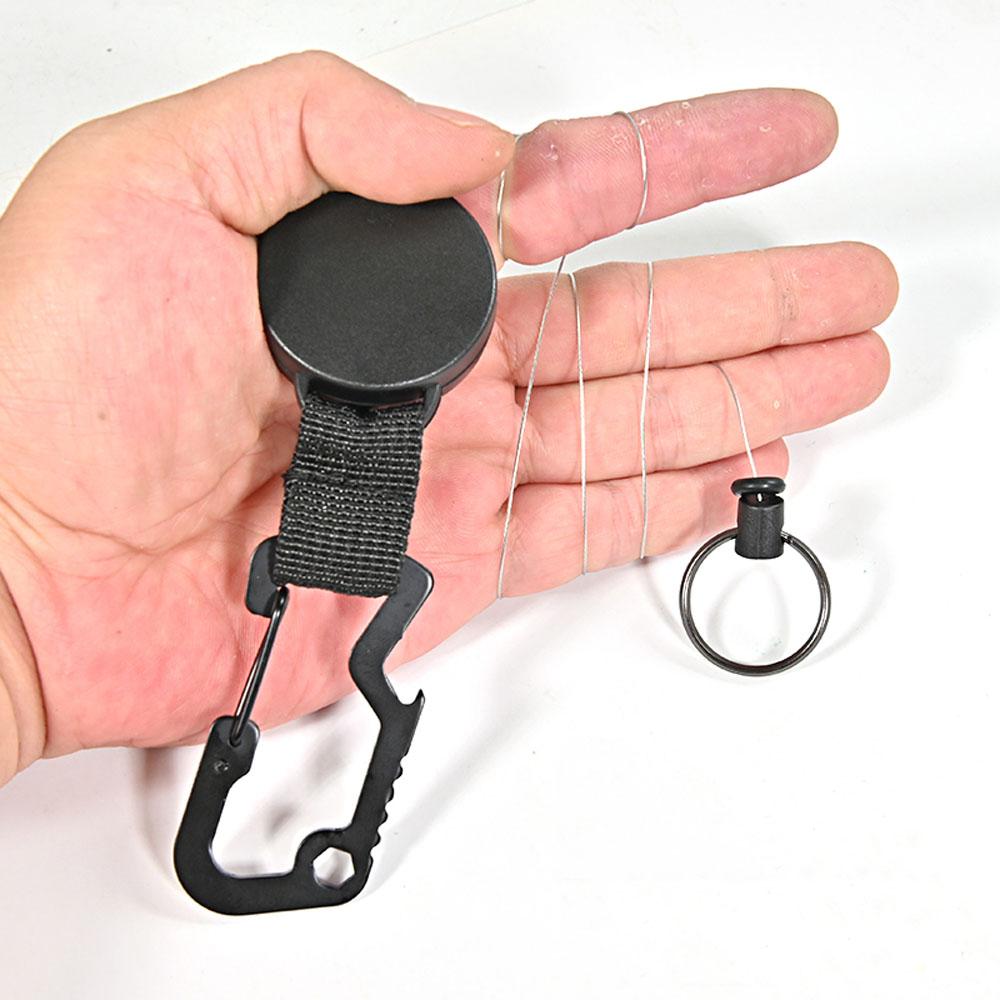 Opener Carabiner Retractable Office Supplies Badge Holder Clip Keychain Key Ring Clips Badge Reel