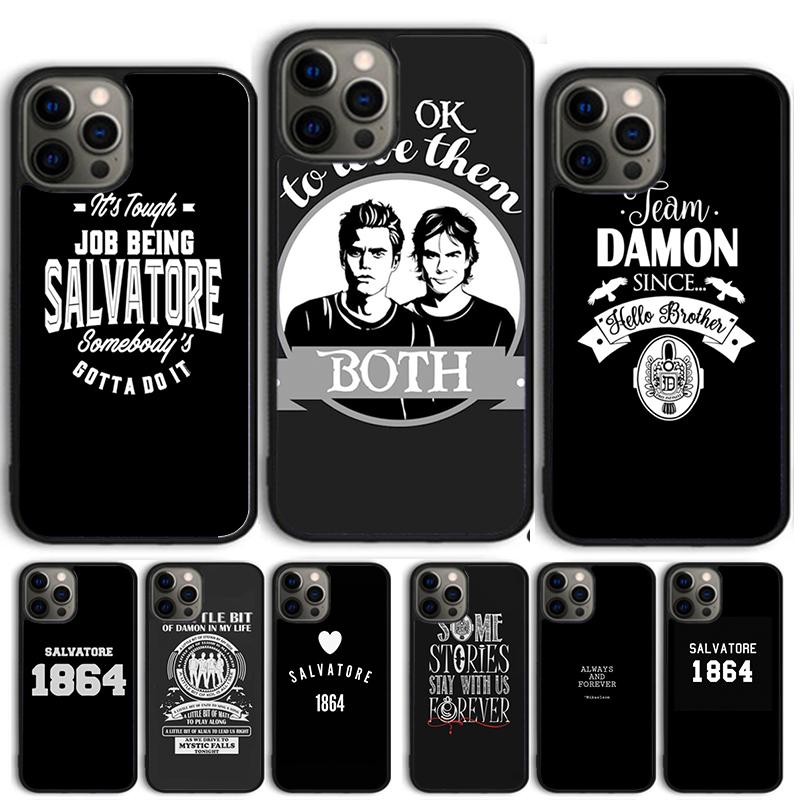 Дневники вампира Сальваторе 1864 Чехол для телефона Для iPhone 16 15 14 X XR XS 11 12 mini 13 Pro MAX Plus чехол-оболочка coque