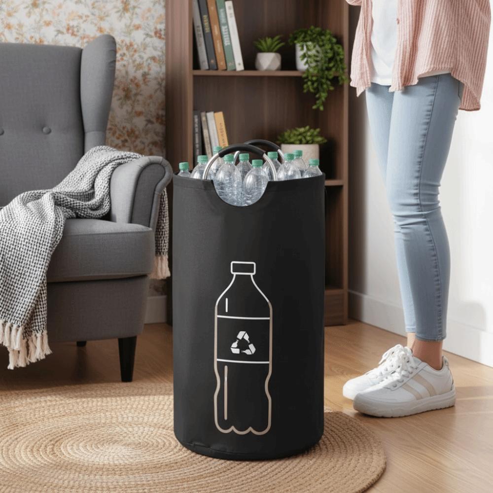 82L Empty Bottle Storage Basket Large Capacity Laundry Bin Wastewater Bottle Collector Bag  Storage