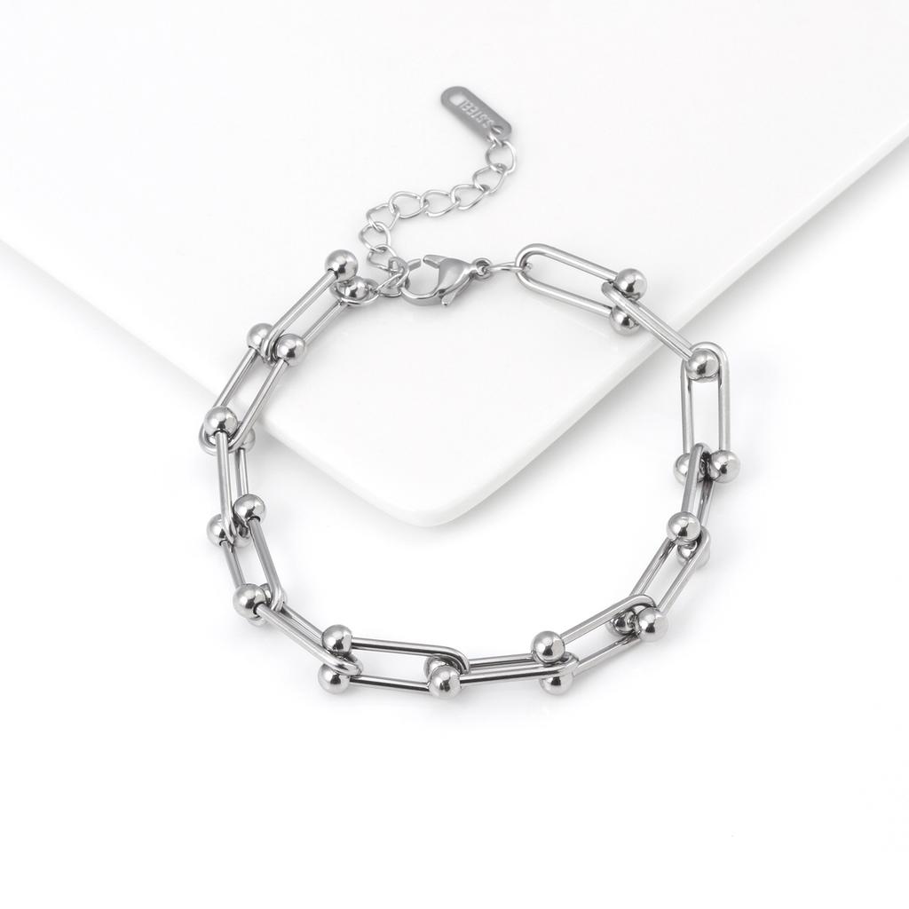 Women's U-shaped Bracelet Horseshoe Buckle Chain Necklace