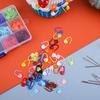 Colorful Plastic Locking Stitch Markers with Needle Clip Hook Set