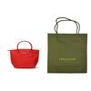 Longchamp Le Pliage Тоут-сумка на молнии с вышитым логотипом Маленькая женская сумка Томатно-красная 1621919P83