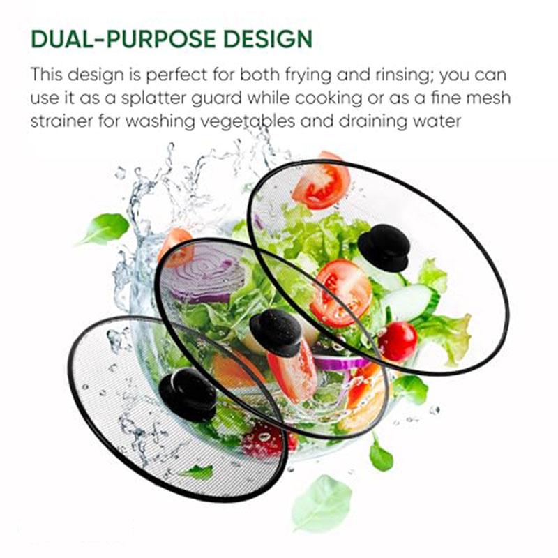 Splash Guard A Heatresistant Mesh Cover 8-12inPreventing Splattering Smoke Keeping Fresh Ideal Healthy Cooking KitchenEssentiald