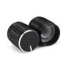 Yibuy Volume Control Dome Knob Rotary Knob for Electric Aluminum 10pcs Black Inner Diameter 6mm Guitar/Bass