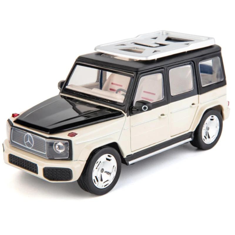 1/24 BENZ EQG New Energy Модель автомобиля Литой сплав металла Игрушечные внедорожники Модель автомобиля Моделирование Звук и свет Детские подарки