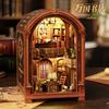 3D DIY Деревянный книжный уголок - Модель-конструктор «Книжный магазин Вангуо», Креативный ручной подарок на Рождество и Черную пятницу