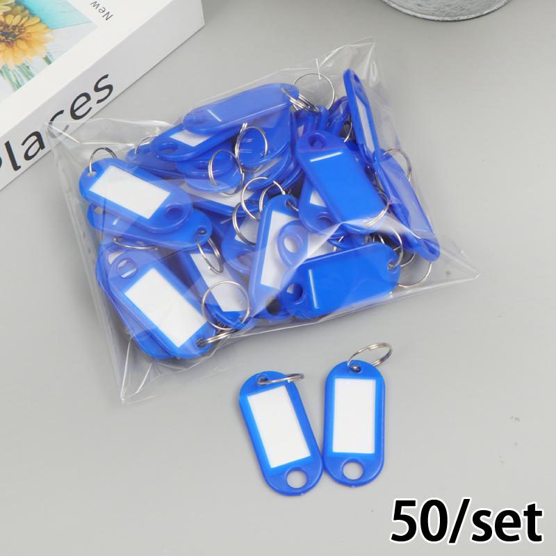 50 PCS Plastic Key Tags Split Ring ID Label Keychains for Organizing Locker Mailbox Apartment Office Home Keys