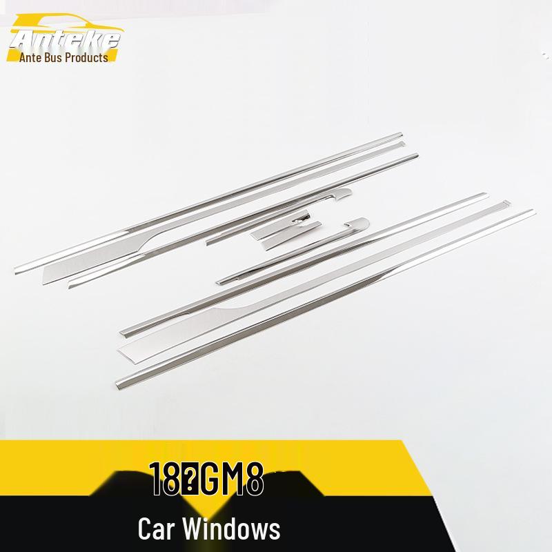 Anti-scratch GM8 Window Decorative Trim: Exterior Glass Strip for 18 Models
