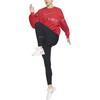 Nike Letter Logo Print Fleece Crew Neck Sweatshirt Women Tops University-Red DX0075-657