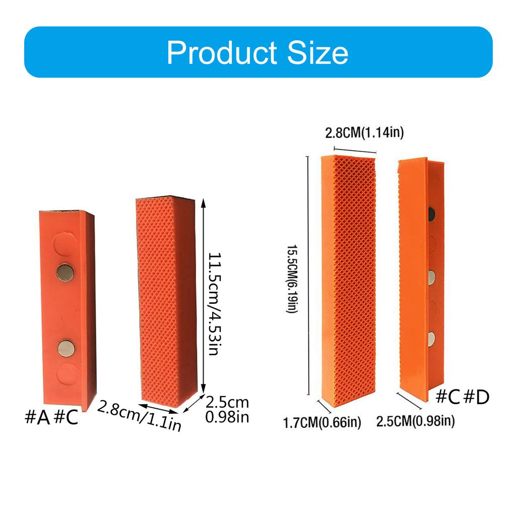 Магнитные защитные подушки для губок тисков, подходящие для защиты поверхностей и предотвращения царапин в различных материалах, 2 шт.