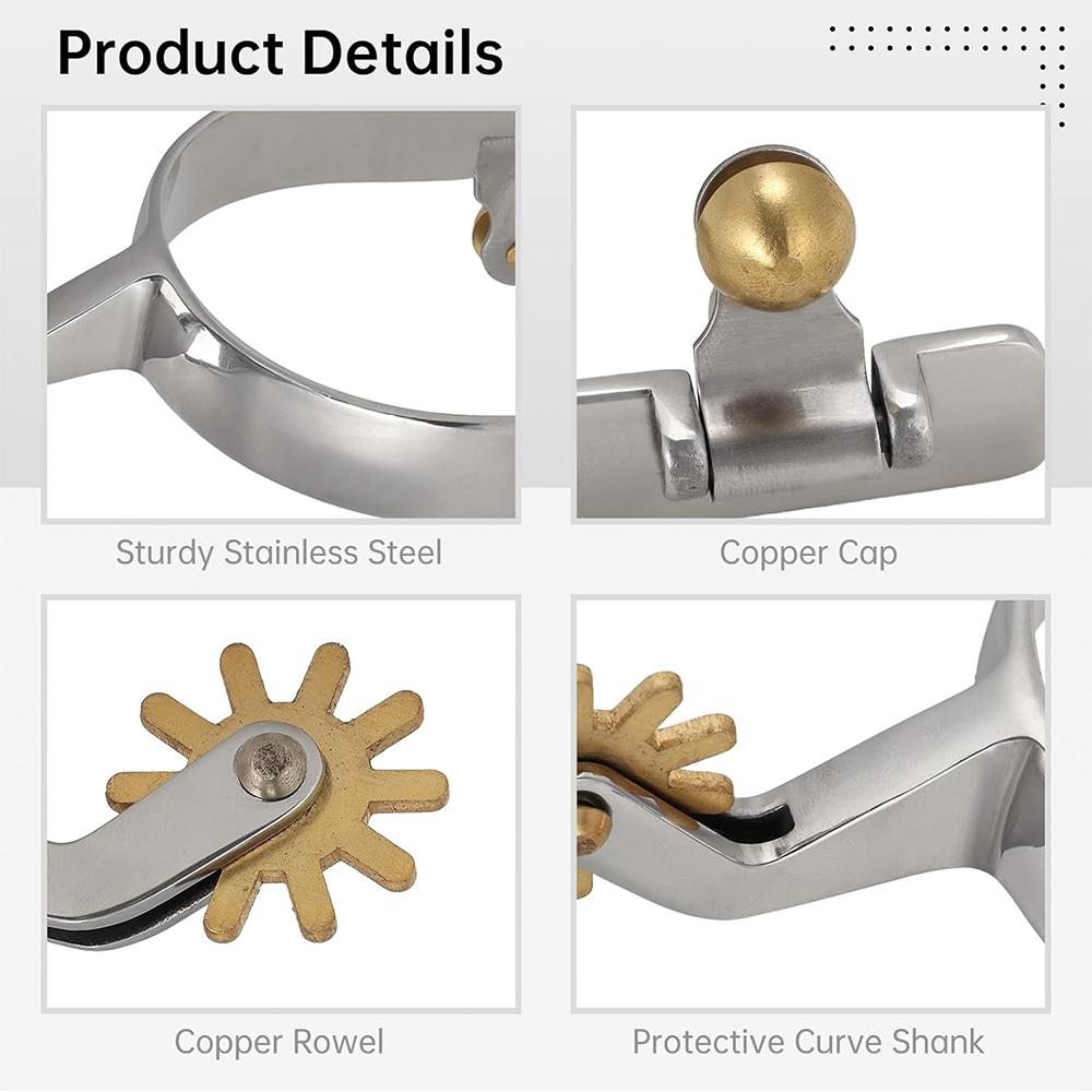 2pcs Horse Spurs for Men Western Cowboy Spurs for Horse Riding Accessories New