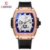 Fashion Chenxi 8251 Sports Men's Quartz Watch Waterproof Silicone Strap Luminous Watches For Men Calendar Creative Wrist Watches