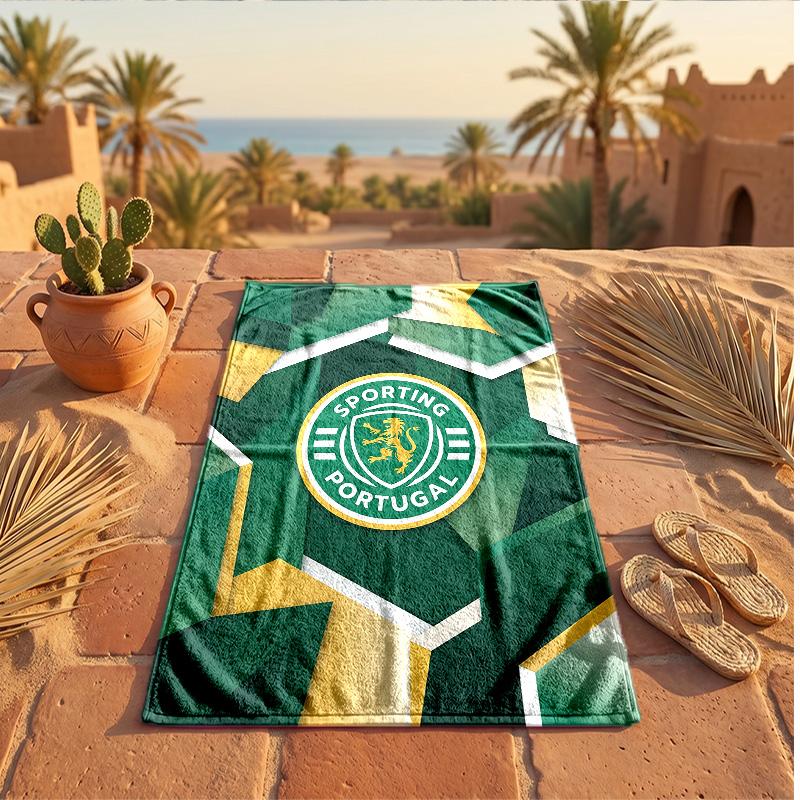 Sporting CP FC Печать Микрофибра Пляжное Полотенце Быстросохнущее Впитывающее Большое Полотенце Для Пляжа Плавания Путешествий