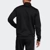 adidas Мужская спортивная куртка Essentials с 3 полосками, трикотажная, regular fit, на молнии, черная с белым DQ3070