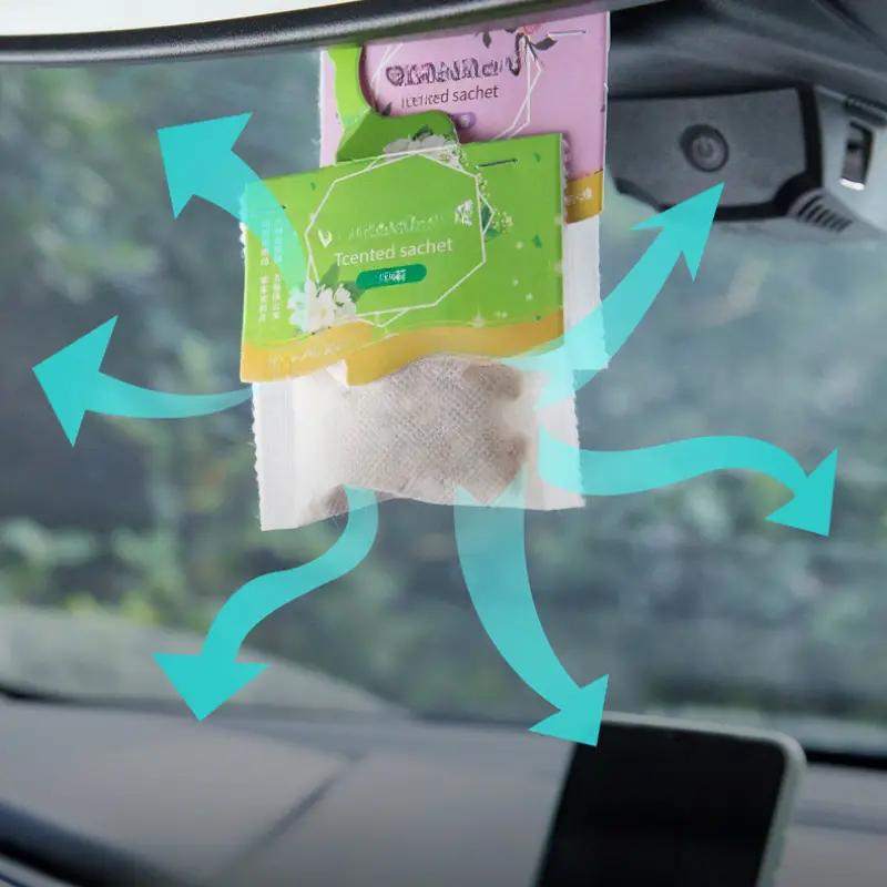 1 шт. освежители воздуха с ароматом лимона, лаванды, розы, османтуса, натуральные ароматы, подвесная сумка для специй, дезодорирующая бумажный пакетик для шкафа