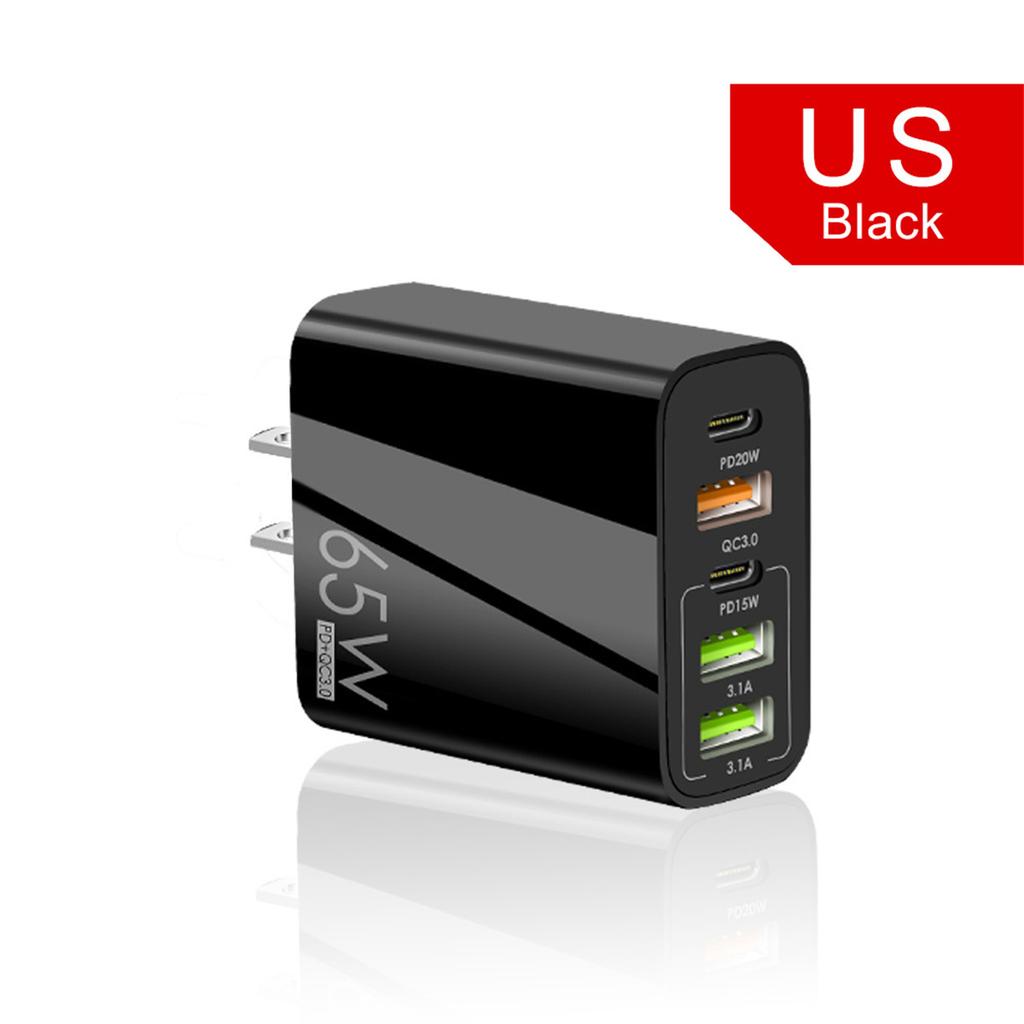 65 Вт PD зарядное устройство 5 В 7 А быстрая зарядка 5 портов USB для iPhone 13 12 Pro iPad Xiaomi Samsung телефонный адаптер типа C EU US UK вилка