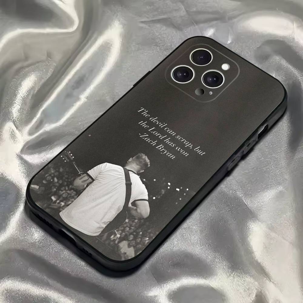 Чехол для телефона singer Z-Zach Bryan для iPhone 16,15,14,13,12,11,Pro,Max,Plus,X,XS,SE4,E,Mini, Мягкий черный чехол