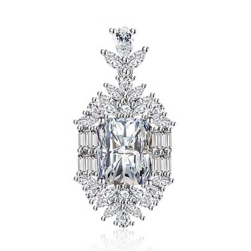 Sace Gems Классический роскошный циркон для женщин кулон ожерелье ювелирные изделия свадебное обещание вечерние подарок