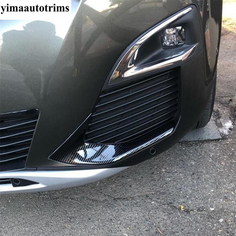 Накладки-полоски на передние противотуманные фары 'Брови' для Peugeot 3008 5008 GT 2017 - Аксессуары из АБС-пластика Хром / Углеродного волокна