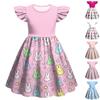 Детское модное повседневное платье с рукавами-крылышками