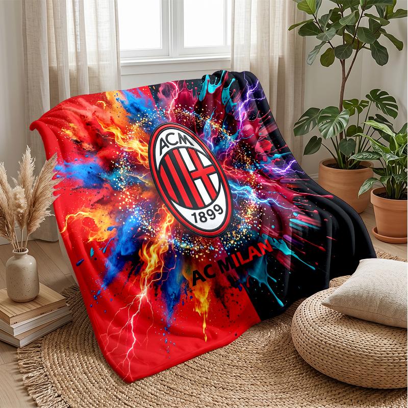 AC Milan Theme blanket Soft Flannel Blanket Plush Throw Blanket Cozy Sofa Bed Blanket for Home Decor