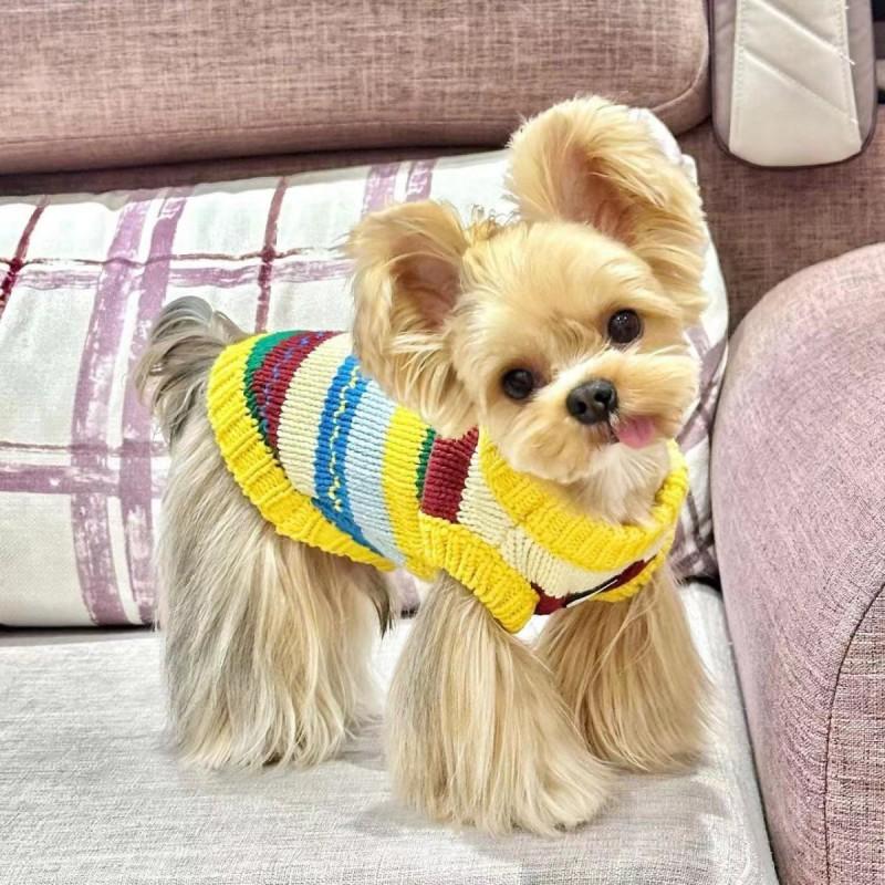 Knitted Pet Sweater Vest Yorkshire Terrier Bichon Frise Schnauzer Maltese Small Dogs Winter Warm Clothing