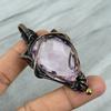 Pink Kunzite Copper Pendant Copper Wire Wrapped Jewelry Kunzite Jewelry Handmade Gemstone Pendant Wire Wrap Jewelry For Mother Gift For Her