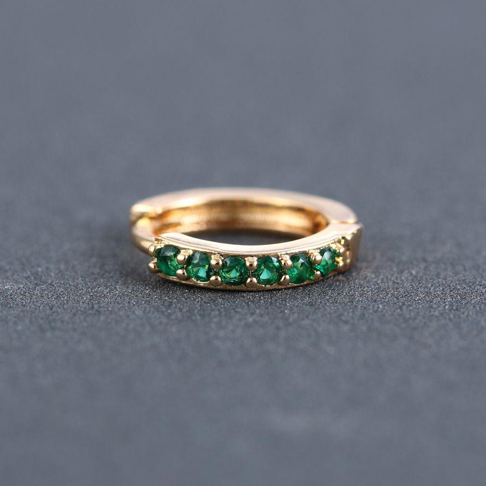 Серьга-кольцо Дайт Конч Снаг Цирконий Пирсинг уха Цветные серьги с цирконием Серьга-гвоздик с цирконием Кубический цирконий