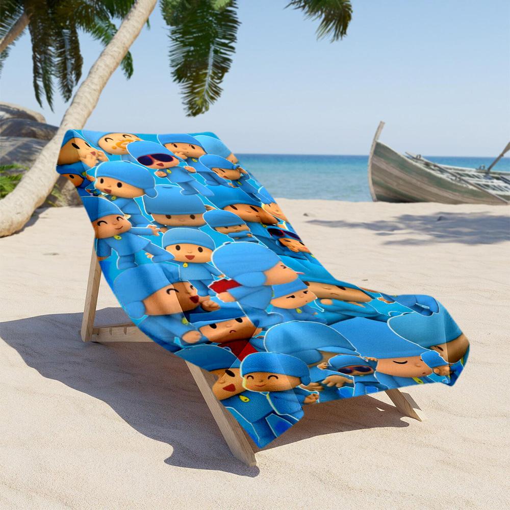 Pocoyo Beach Towel Super Soft & Absorbent Comfortable Lightweight Perfect for Traveling Yoga Camping and Swimming
