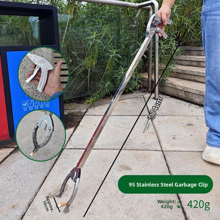 Stainl Steel Long Nose Pliers Household Sanitation Waste Disposal Clamp Extended Leveraged Clamp for Workers