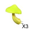 3xPlug In Lamp Wall Decor Cute Mushroom Night Light for Bedroom Toilet Hallway