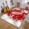"Red Winged Wheel Abstract Design" Patterned carpet, non slip mat suitable for living room and bedroom sofas