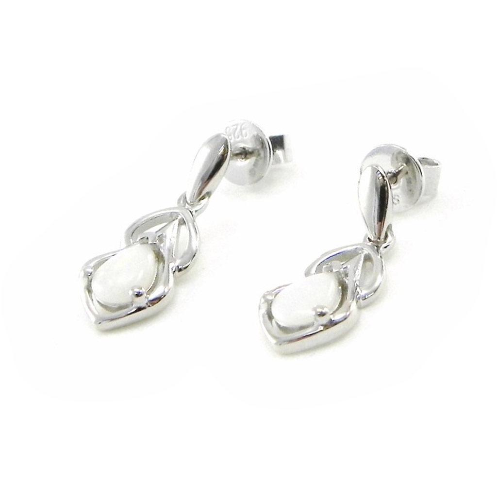 Les Trésors De Lily [I8881] - Серебряные серьги «Богиня опал» Серебро белое (родиевое покрытие) - 18х7 мм