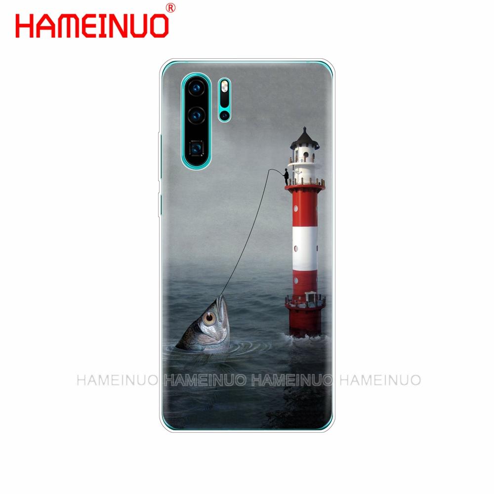 Силиконовый чехол для телефона huawei P30 PRO LITE P SMART 2019 plus p smart Z p20 lite 2019 милый золотая рыбка рыбак