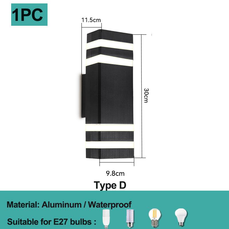 Водонепроницаемые настенные светильники E27 с двойной головкой, светодиодные настенные светильники для современного домашнего интерьера, гостиной, лестницы, наружного декора