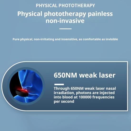 Беспроводной прибор для терапии носа красным светом Эргономичный дизайн Компактный дизайн Перезаряжаемый портативный