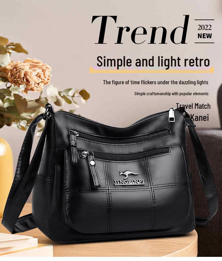 Женские сумки-мессенджеры 2024 года с многослойным дизайном, вместительные сумки для мам, которые можно носить через плечо