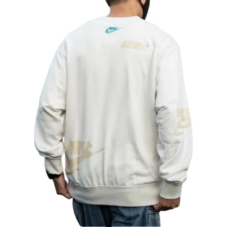 Nike Sweatshirts Men's White Crew Neck Moderate Regular (Unisex) Sweatshirts FD9901 030