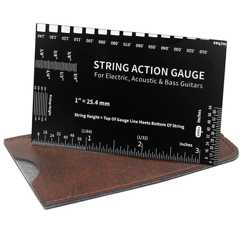 Etched Edition String Action Gauge Maintenance Guitar Set Up Tools Guitar String Height Ruler Bass