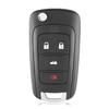 KEYYOU Car Alarm Remote Key For Chevrolet Aveo Cruze Orlando Spark Sail 2/3/4 Buttons 433MHz Fob ID46 Chip With HU100 Blade