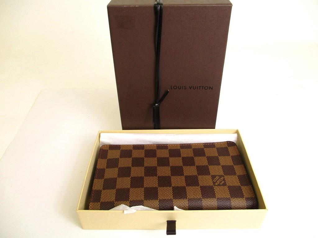 Оригинальный кошелек LOUIS VUITTON Damier Leather с круговой молнией Porto Monnaie Zip #9803 Открытая коробка