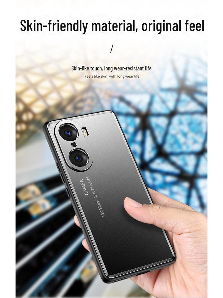 Матовый чехол Honor 60/60Pro с полностью металлической защитой линз