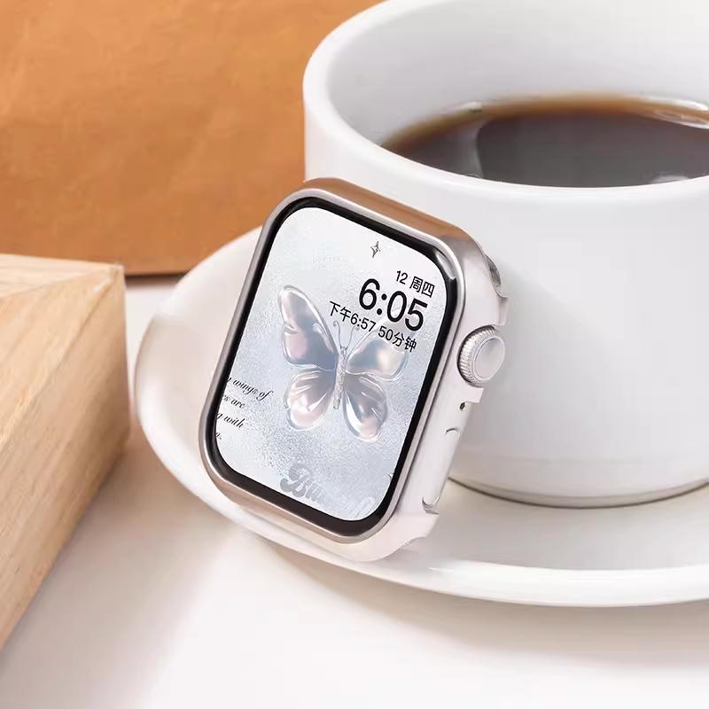 Чехол для Apple Watch Case 46мм 42мм 45мм 41мм 44мм 40мм Серия 11 10 9 7 8 6 SE Покрытие PC Бампер Оболочка iWatch Защитные Чехлы