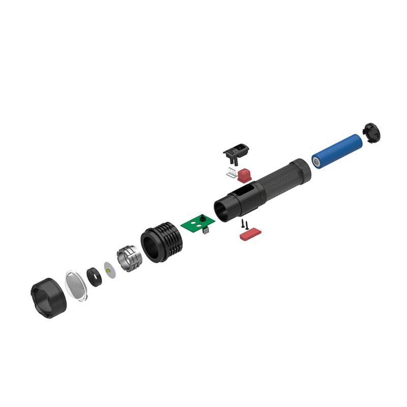 Compact 18650 Waterproof Super Bright Camping Flashlight Waterproof Emergency Small Mini Torch With Cob