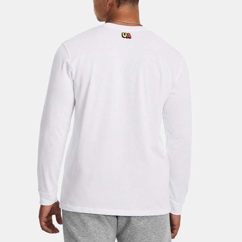 Under Armour T Shirts Men's White Crew Neck Moderate Straight Fit Unisex 1379575-100