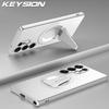 KEYSION Магнитный чехол для телефона Samsung S26 Ultra 5G Металлическая краска TPU+PC Вертикальная подставка Ударопрочный чехол для Galaxy S26+ Plus