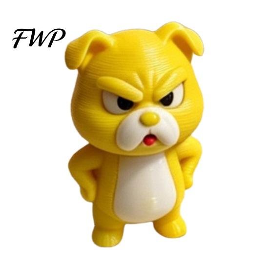 Unique Birthday Gifts for Friends Little Yellow Dog Ornament, 3D Printed Durable PLA Cute Cartoon Desktop Decorative Ornament Figurine, Funny Arrogant