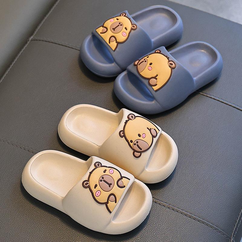 Kapibara Children's Summer Sandals Boys' Soft Cushion Parent-Child Non-Slip Bathroom Shower Big Kids Home Slippers