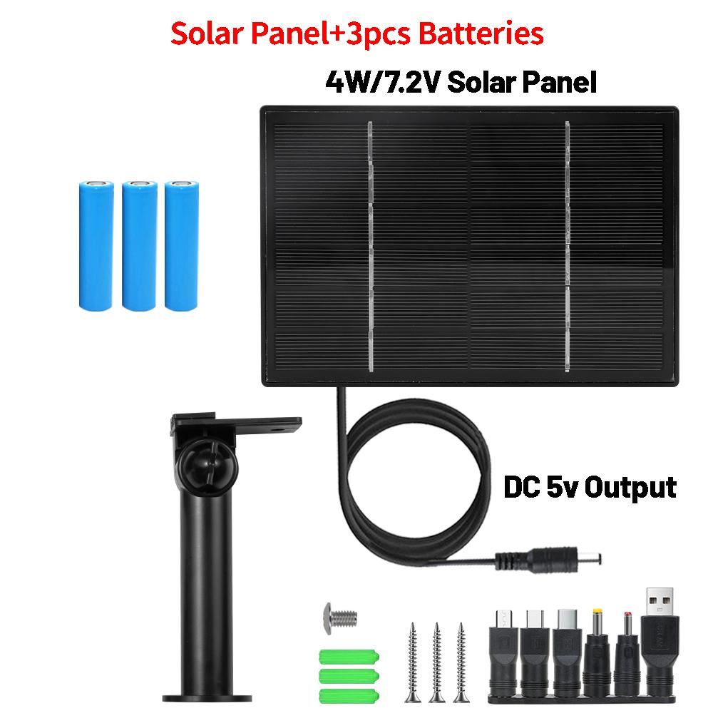 D4 Комплект солнечной панели Mini 5V Output Solar Power Bank CCTV Camera USB Type-C 3 в 1 Порты Контроллер Встроенные зарядные устройства для аккумуляторов