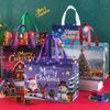 1pc Large Christmas Gift Bags with Handles Reusable Santa, Snowman,Christmas Tree Designs - for Holiday Shopping, Xmas Parties